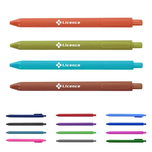 Plastic 0.5mm Fine Point Retractable Gel Pens W/ Black Ink