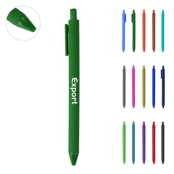 Plastic 0.5mm Fine Point Retractable Gel Pens W/ Black Ink