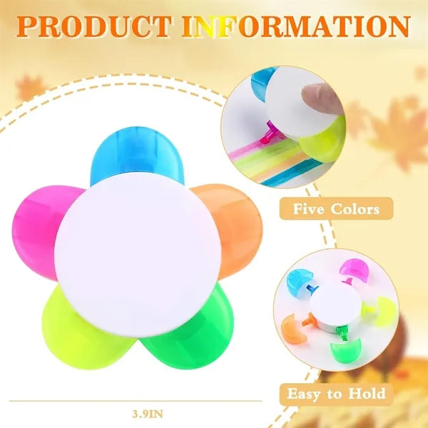 Five-Color Petal Marker Pen
