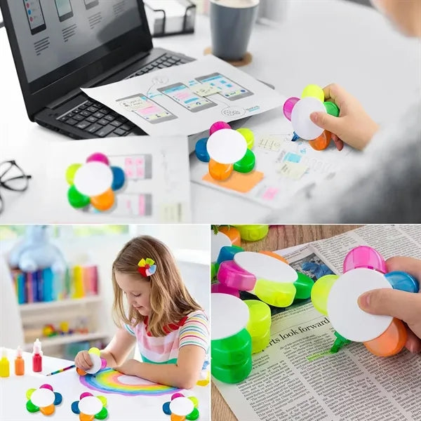 Five-Color Petal Marker Pen