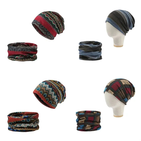 Versatile Leopard Print 2-in-1 Beanie Unisex