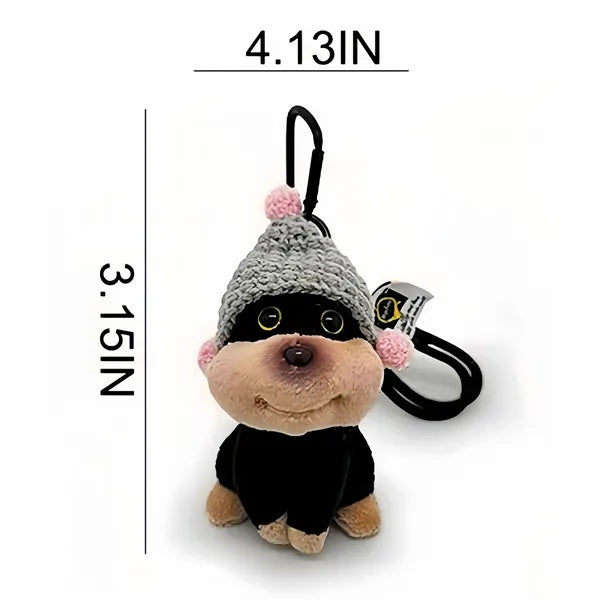 Bee Puppy Plush Keychain For Backpack Decor