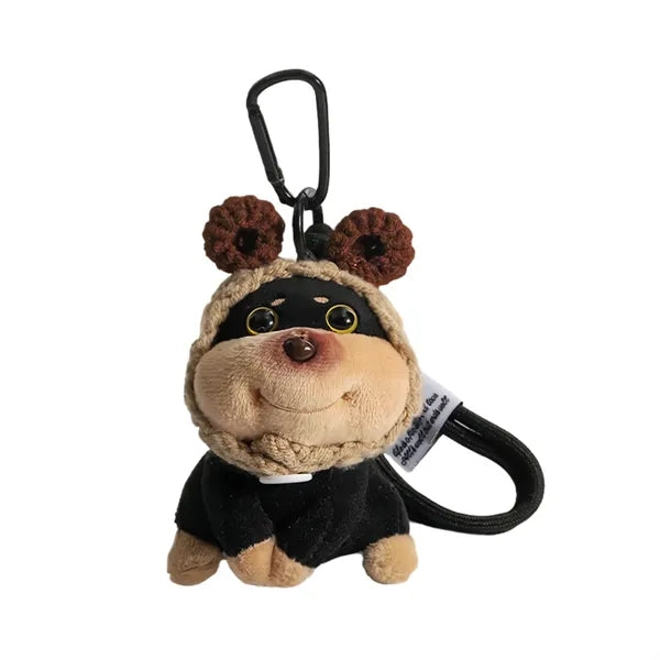 Bee Puppy Plush Keychain For Backpack Decor