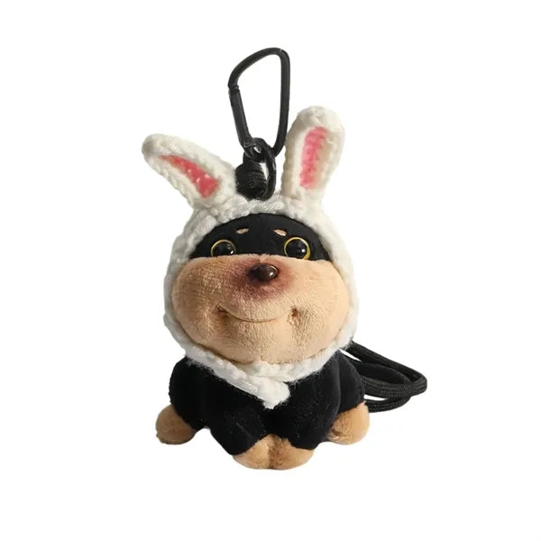 Bee Puppy Plush Keychain For Backpack Decor