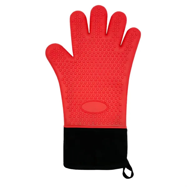 Flexible Five Finger Heat Resistant Silicone Oven Mitts