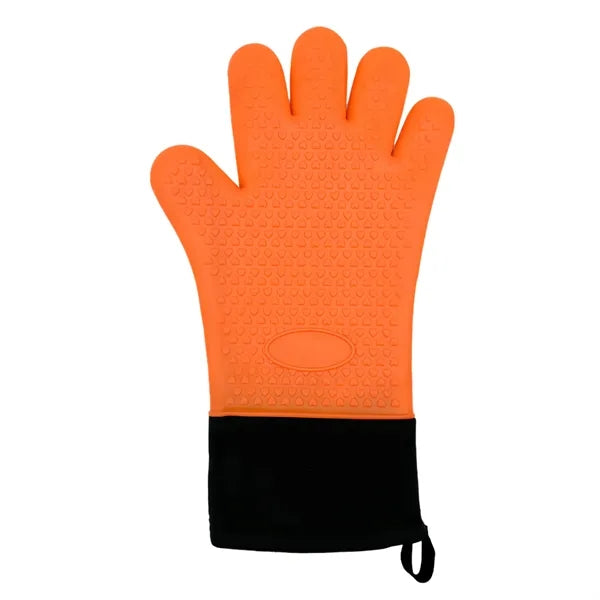 Flexible Five Finger Heat Resistant Silicone Oven Mitts