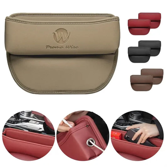 Multi-Layer PU Leather Storage Bag Between Seats Gap