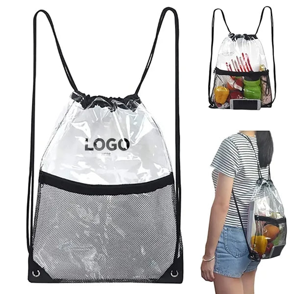 Clear Drawstring Bag Stadium Approved