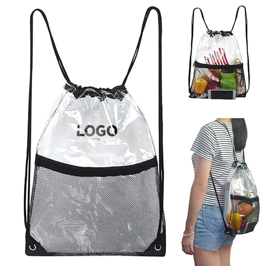 Clear Drawstring Bag Stadium Approved