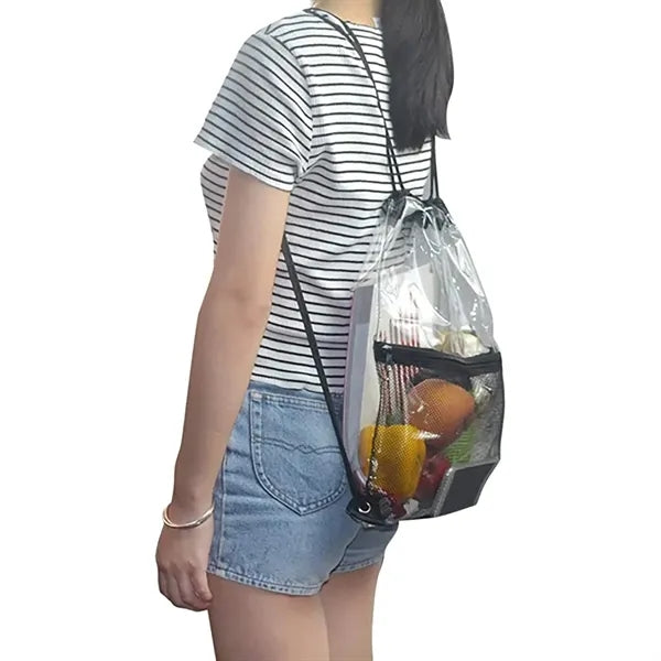 Clear Drawstring Bag Stadium Approved