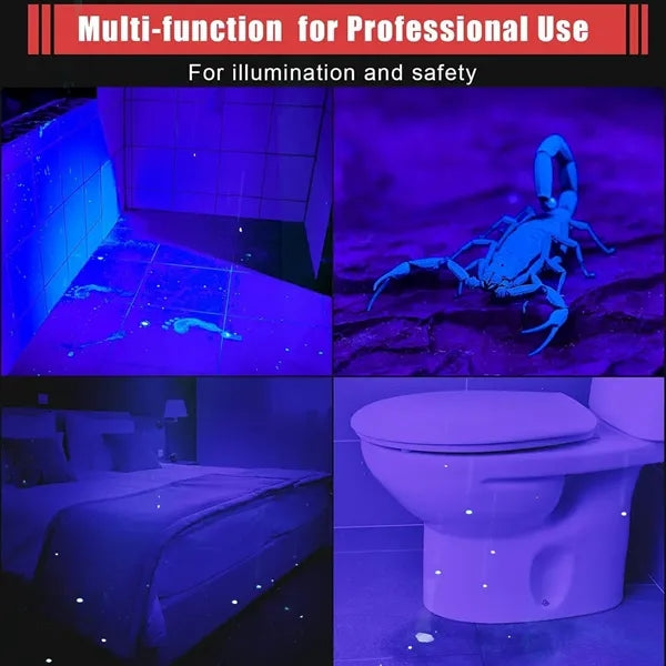 Handheld UV Penlight Flashlight with Clip LED Light