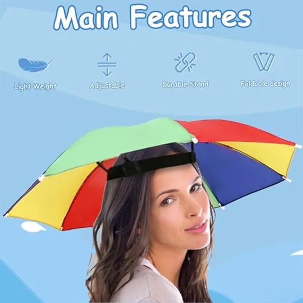 Waterproof Adjustable Fit Compact Breathable Umbrella Hat