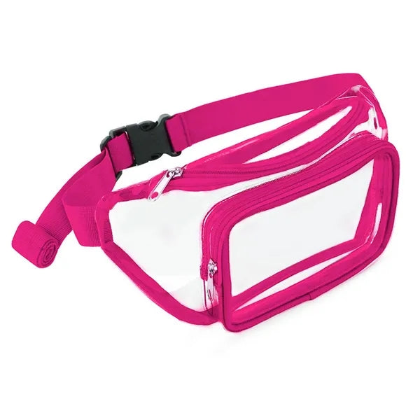 Clear PVC Fanny Pack w/ Two Zipper Pockets