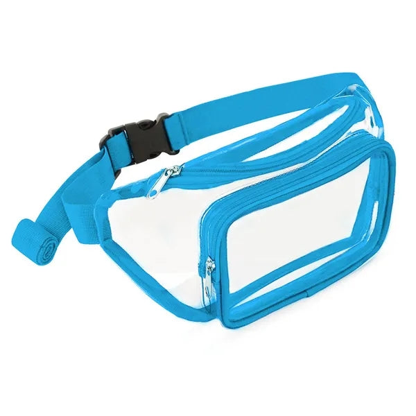 Clear PVC Fanny Pack w/ Two Zipper Pockets
