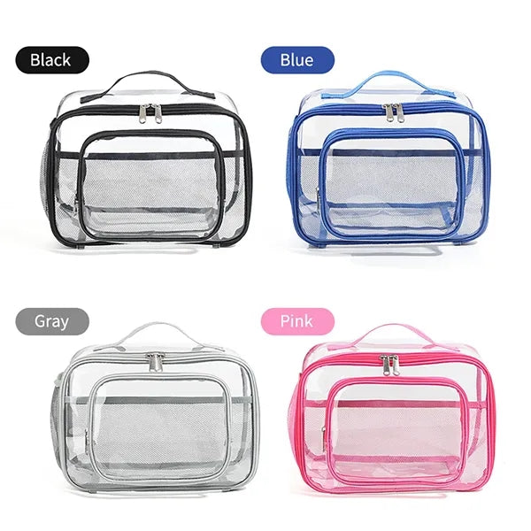 Transparent waterproof toiletry storage bag