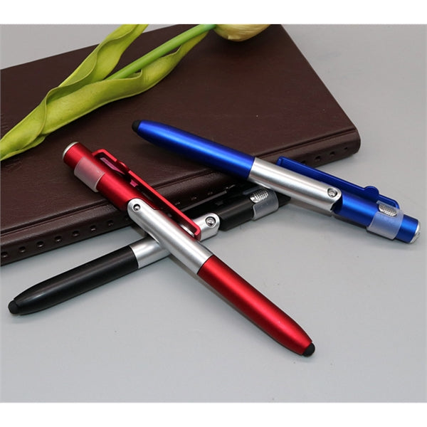4 In 1 Smartphone Stand LED Light Ballpoint Pen & Stylus