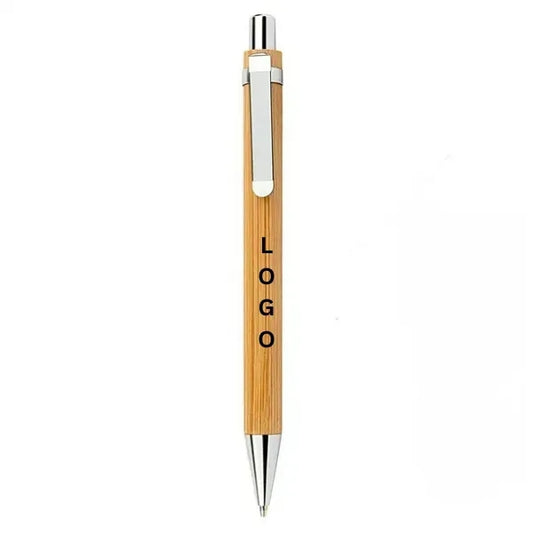 Premium Bamboo Ballpoint Pen - Retractable Ink Writer