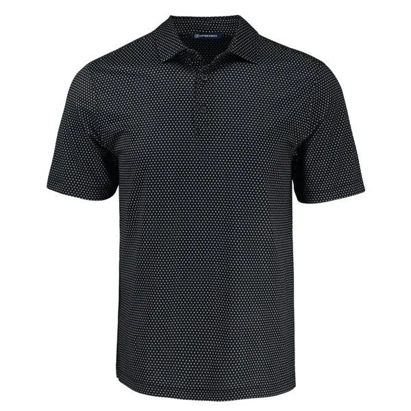 Cutter & Buck Pike Recycled Shadow Check Print Mens Polo