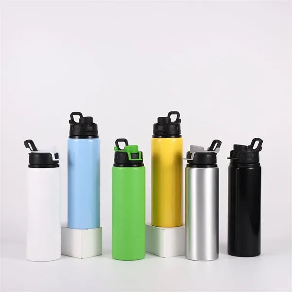 800ml Aluminum Sports Cycling Water Bottle with Flip Lid