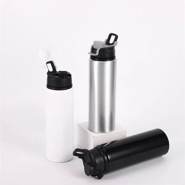 800ml Aluminum Sports Cycling Water Bottle with Flip Lid