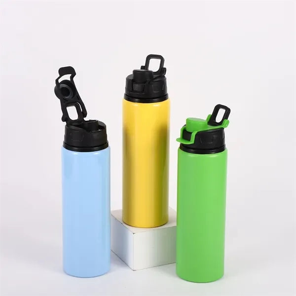 800ml Aluminum Sports Cycling Water Bottle with Flip Lid