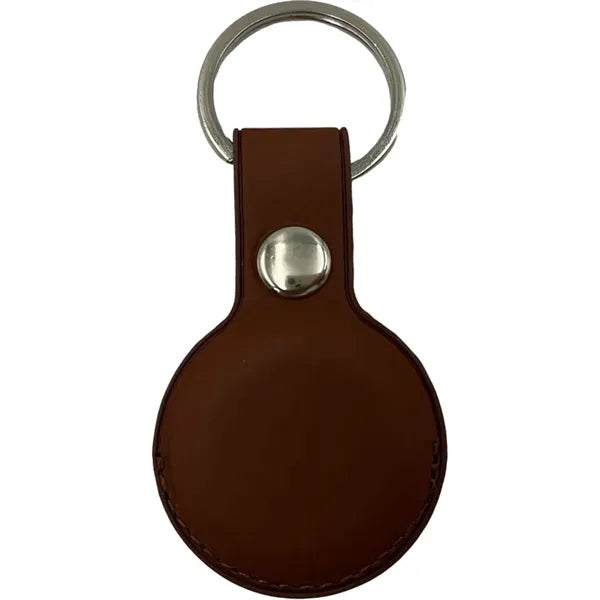 Leather Holder w/ Snap Botton & Keyring Custom Logo