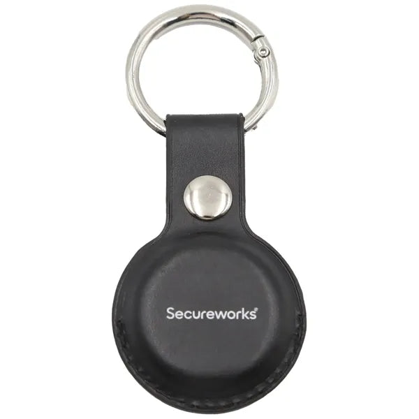 Leather Holder w/ Snap Botton & Keyring Custom Logo