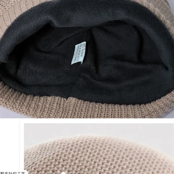 Winter velvet wide brimmed fashionable confinement hat