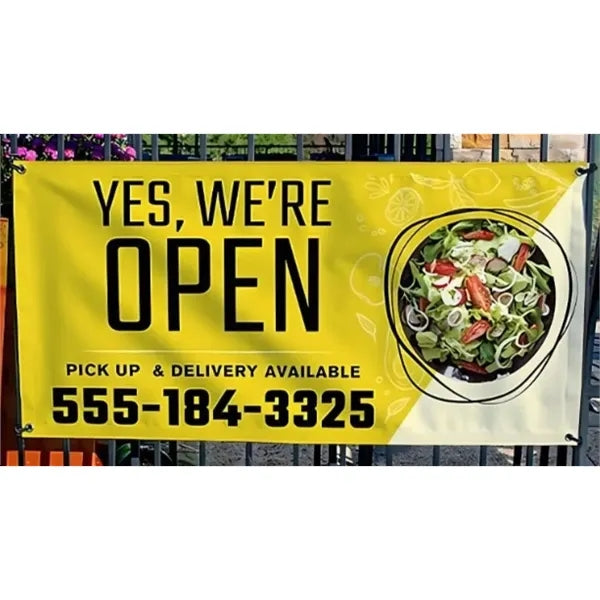 Digitally Printed 100D polyester Banner 3' x 5'