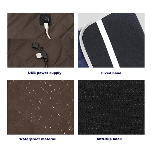 Smart 5V heated pad with 4 warming zones, USB power