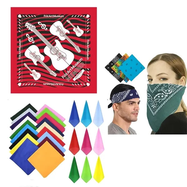 22"X22" Printed Square Bandana
