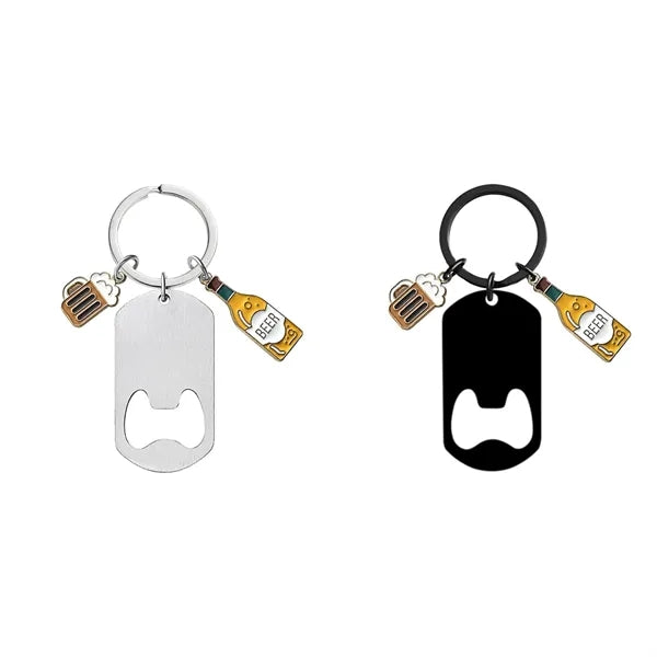 Beer Bottle Small Pendant Corkscrew Keychain Free Shipping