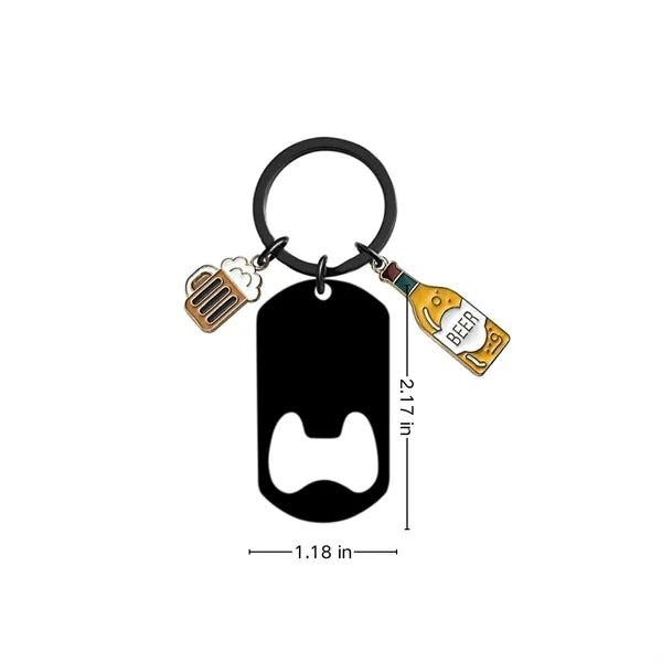 Beer Bottle Small Pendant Corkscrew Keychain Free Shipping