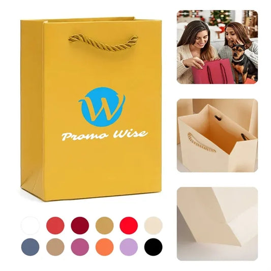Colorful Spacious Thickened Kraft Paper Handle Gift Bags