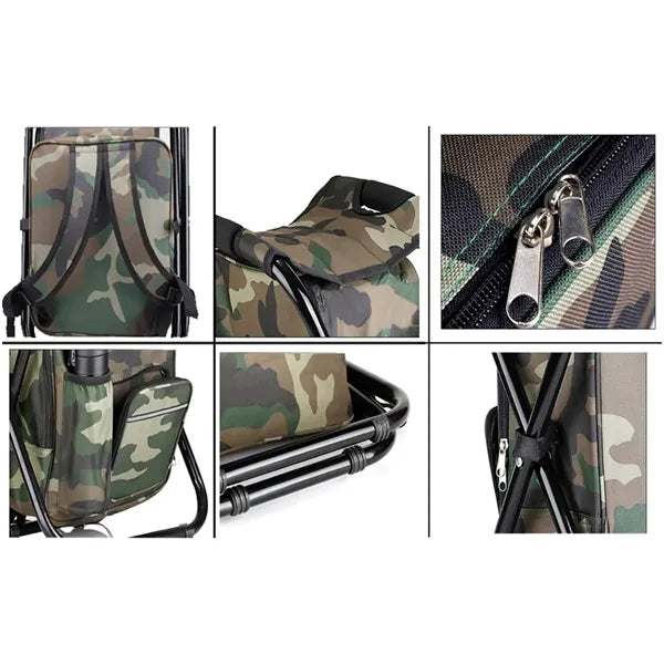 3-in-1 Lightweight Insulated Cooler Foldable Backpack Chair