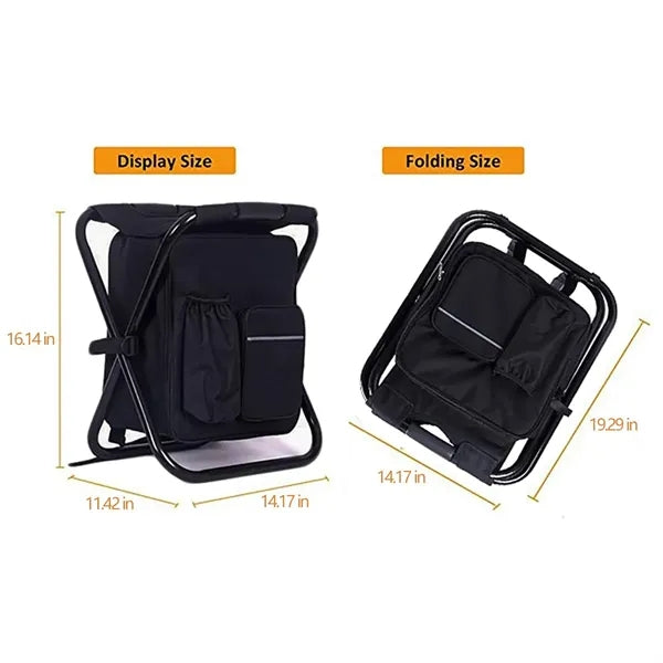 3-in-1 Lightweight Insulated Cooler Foldable Backpack Chair
