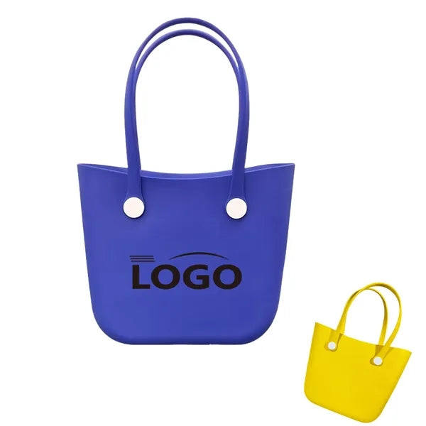 Logo EVA Crescent Beach Tote with Shoulder Strap
