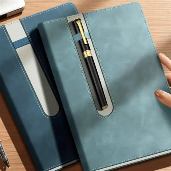A5 PU Leather Notebook with Pen Holder
