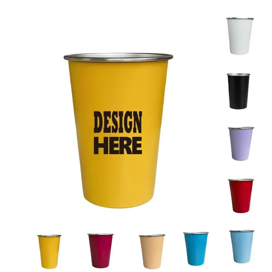 Logo 304 Stainless Steel Outdoor Beer Cup