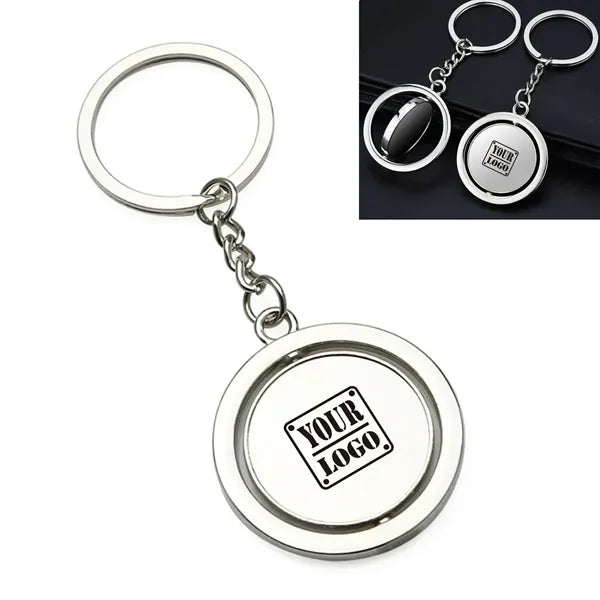 Double sided Rotating Keychain