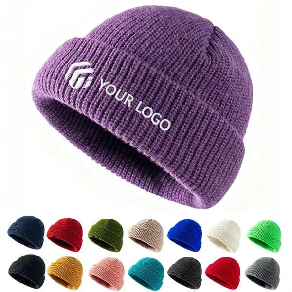 Unisex ski soft warm knit hat skull cap custom winter beanie