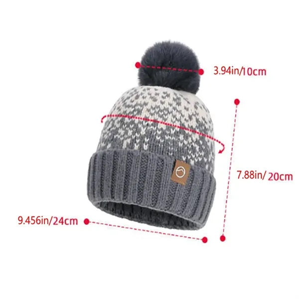 Winter Fleece-Lined Knitted Women's Ear-Warming Hat