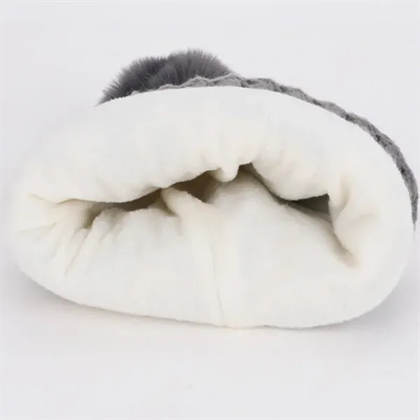 Winter Fleece-Lined Knitted Women's Ear-Warming Hat