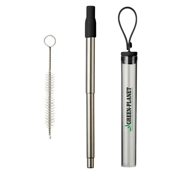 Retractable Metal Straw Travel Set