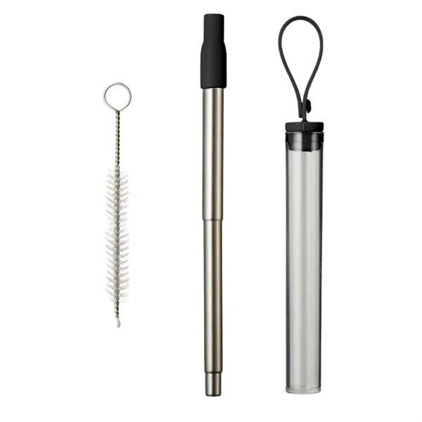 Retractable Metal Straw Travel Set