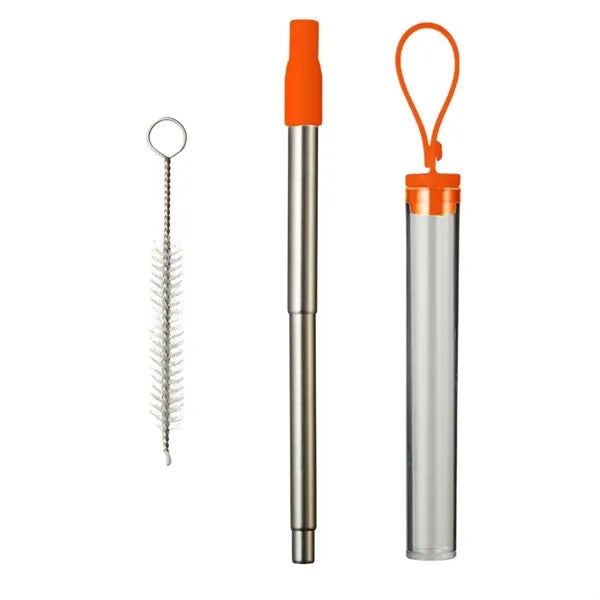 Retractable Metal Straw Travel Set