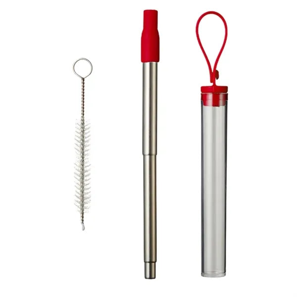 Retractable Metal Straw Travel Set