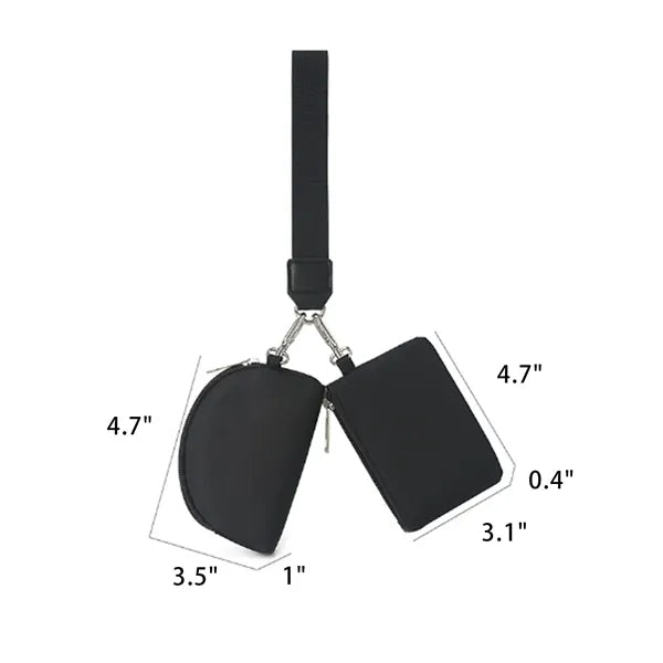 Double Pocket Wristlet Wallet