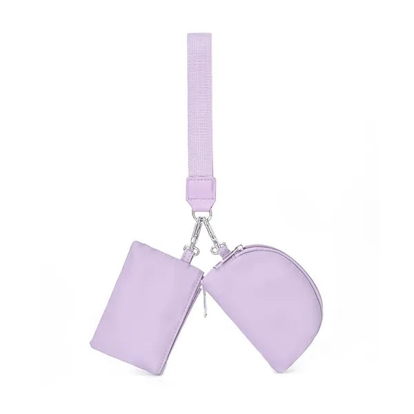 Double Pocket Wristlet Wallet