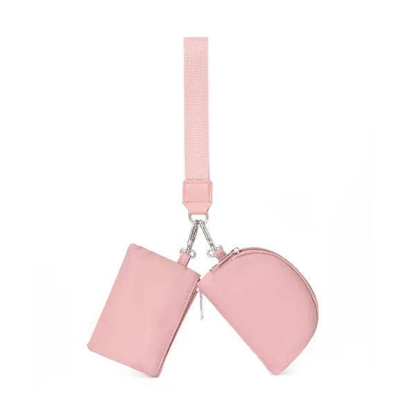 Double Pocket Wristlet Wallet